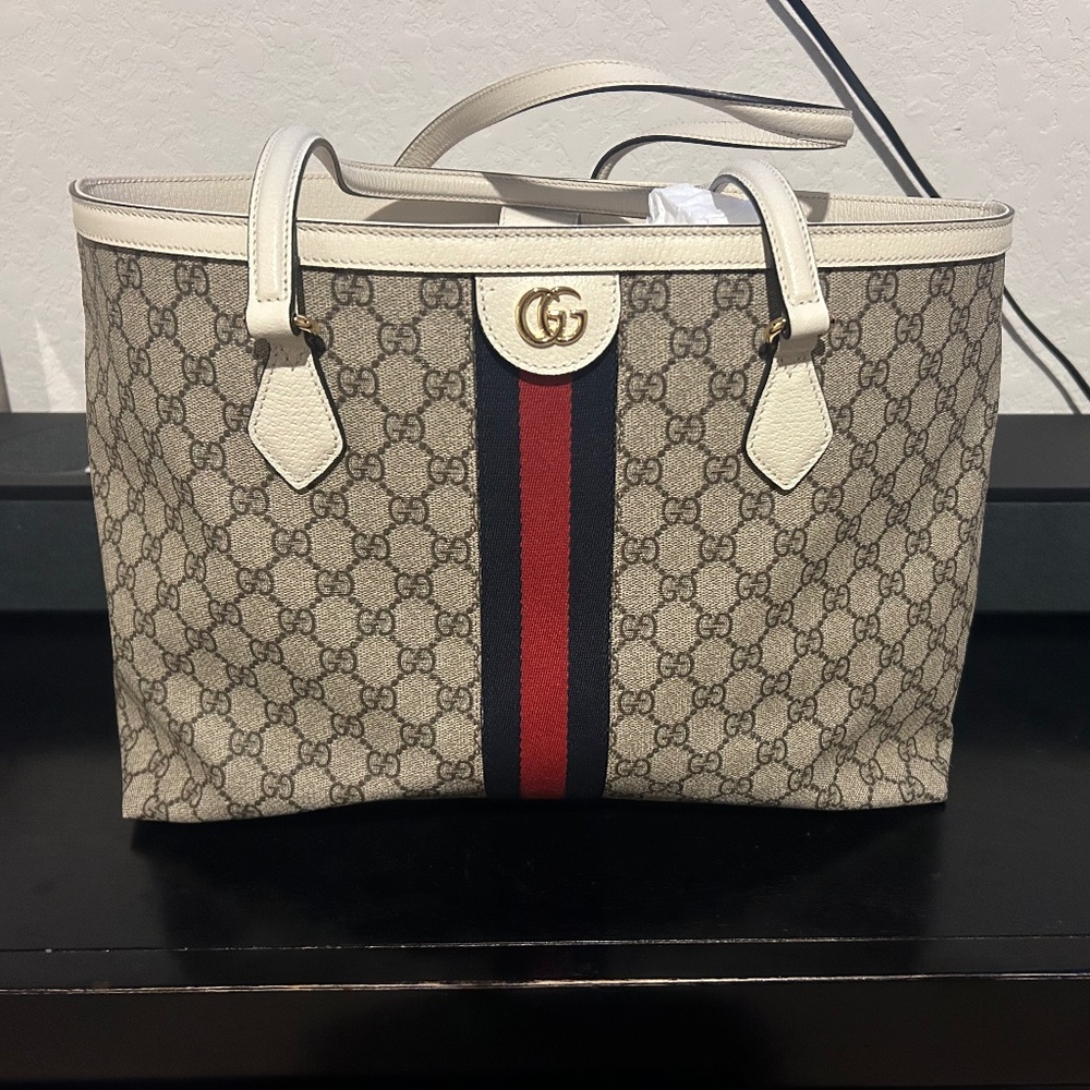GUCCI OPHIDIA MEDIUM TOTE BAG - Picture 1 of 3